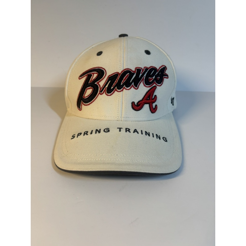 Atlanta Braves‎ Spring Training Hat Stretch 47 Forty Seven White Baseball Cap